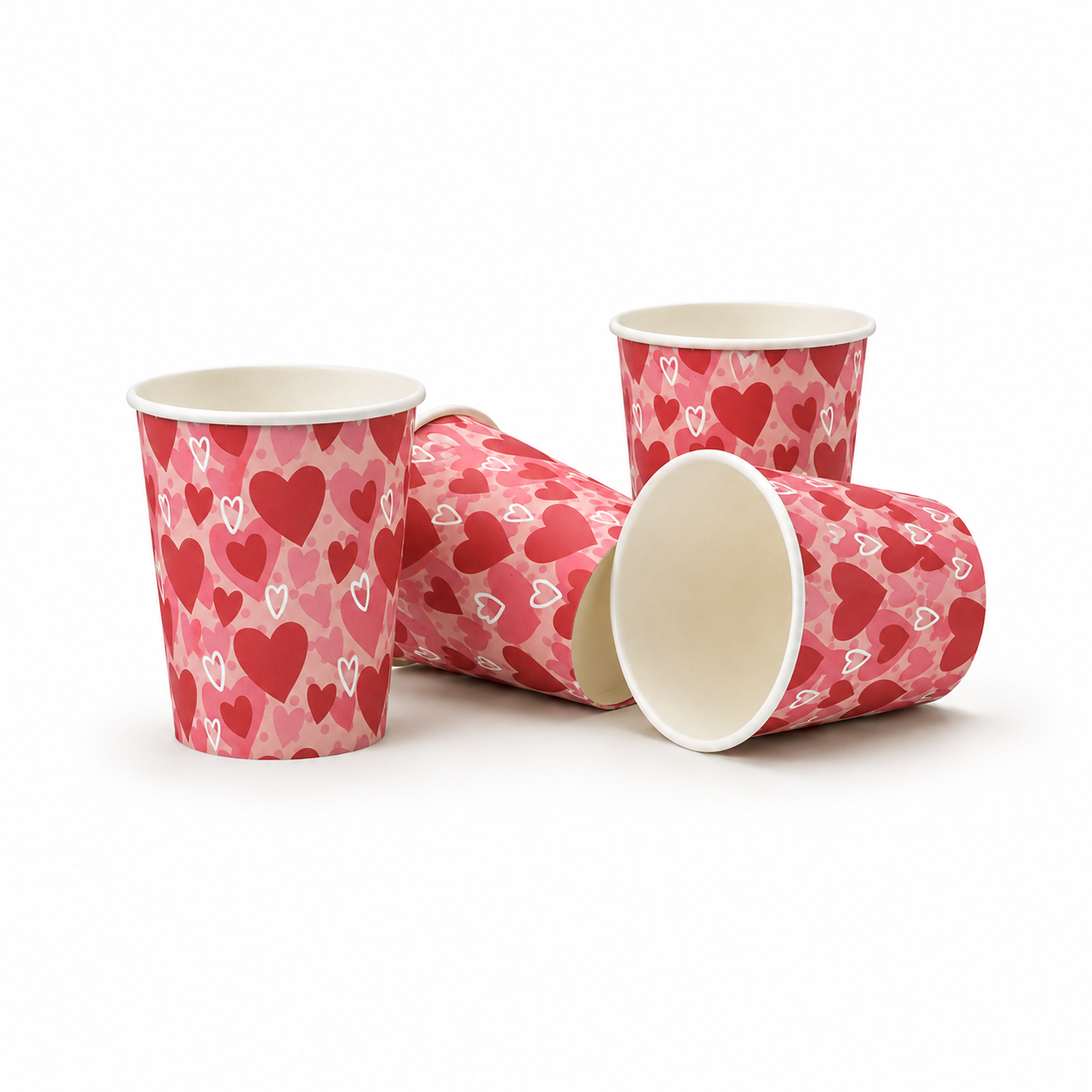 Parttyhub red hearts cups | RH | Pack 8