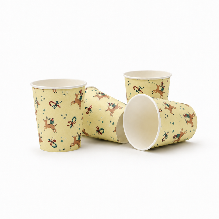 PARTTYHUB Reindeer Christmas Fairytale Cups – Pack of 8
