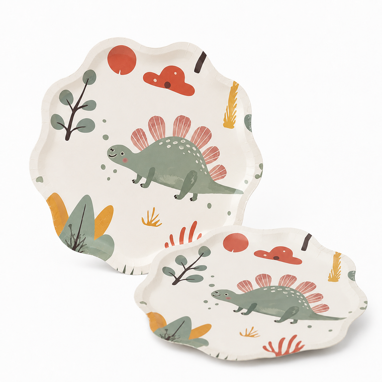 Parttyhub dinosaurs theme party dessert plates | DTP | Pack 8