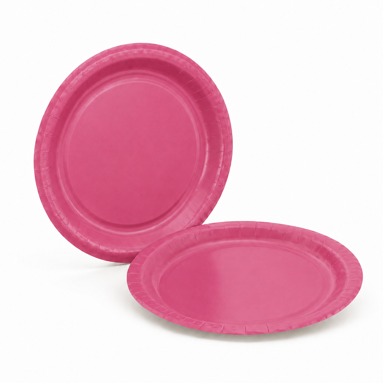 Pink party plates - disposable paper plates for birthday & party decor