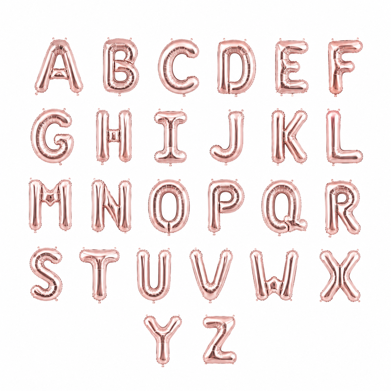 Parttyhub Foil Letters Birthday Balloons - Rosegold | BDAY | Pack 1