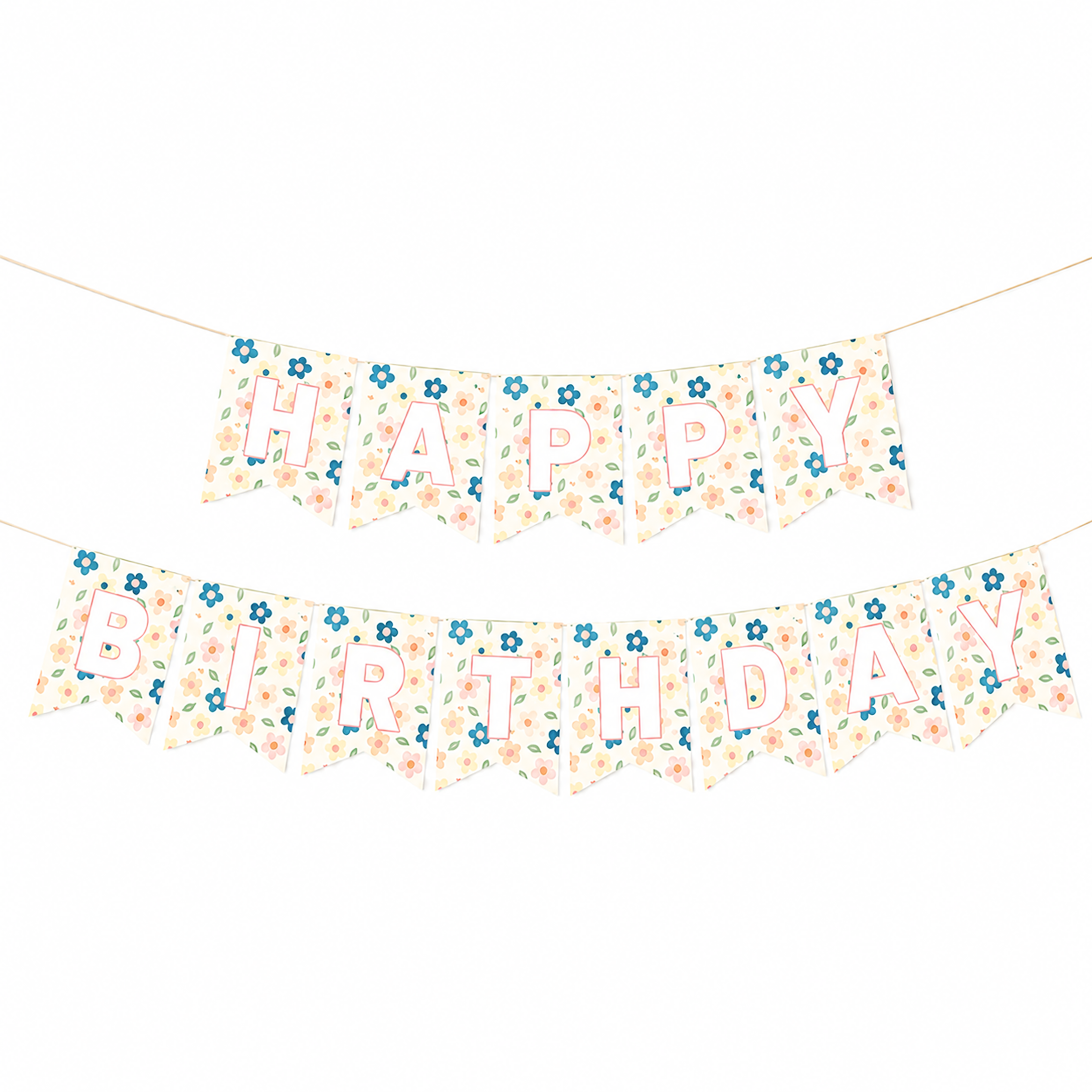 Parttyhub pastel floral birthday banner | PFLW | Pack 1
