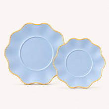 Parttyhub blue gold rim dinner plates | BGR | Pack 8