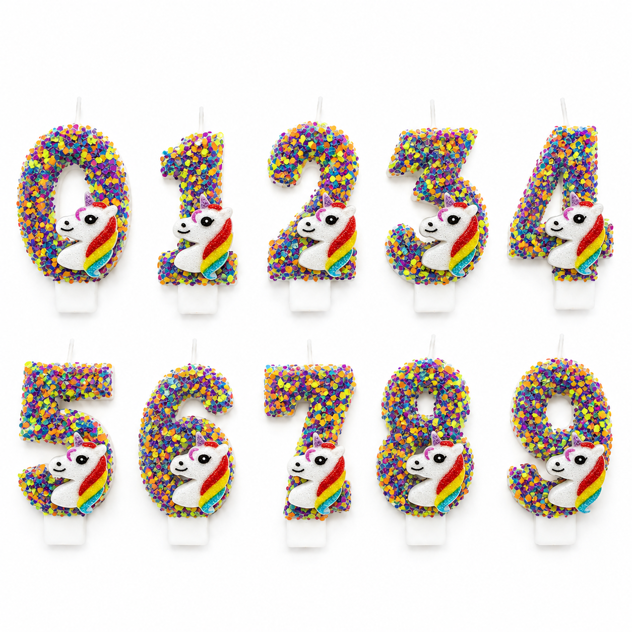 Parttyhub Rainbow Unicorn Candles | UNI | Pack 1