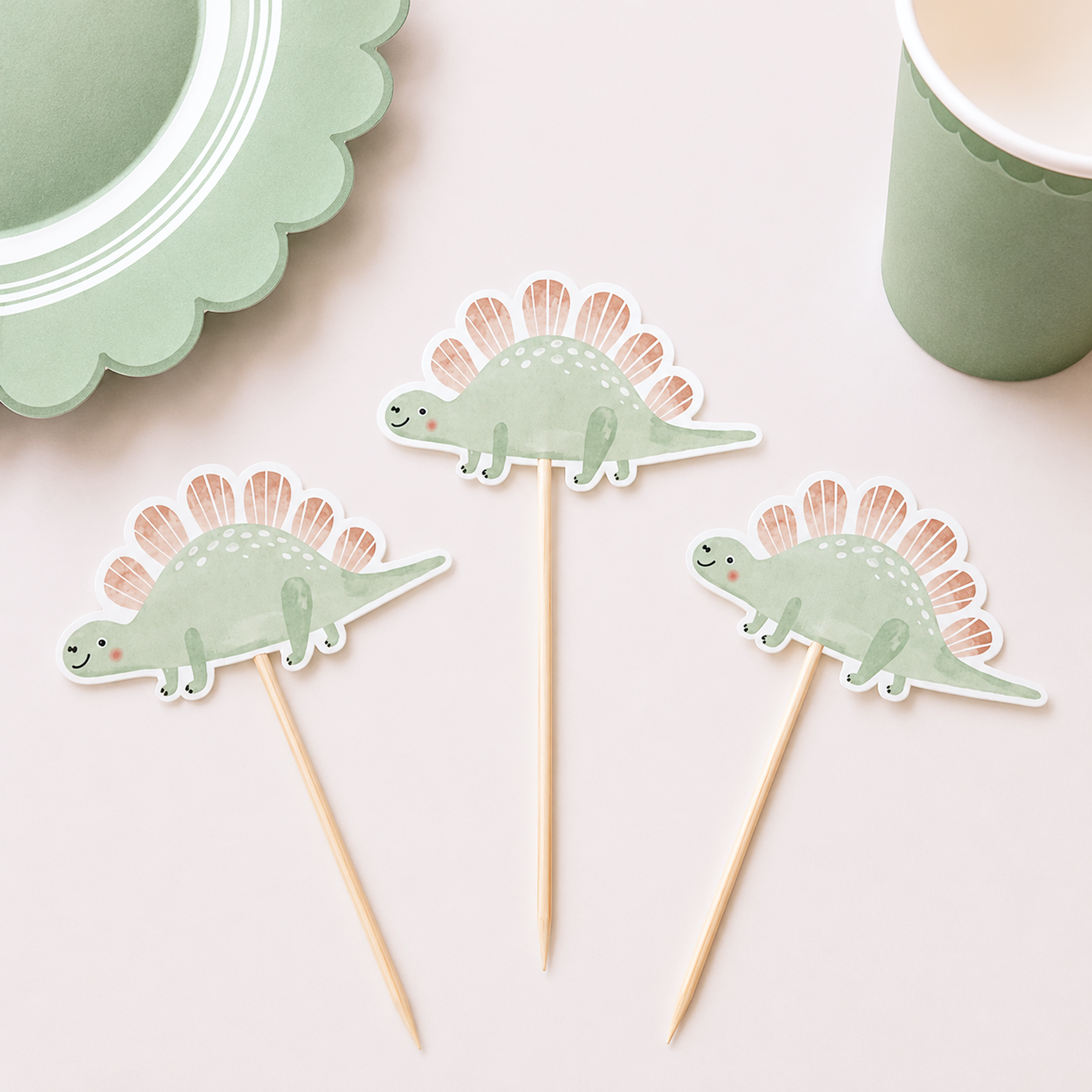 Parttyhub stegosaurus dinosaur theme birthday toppers