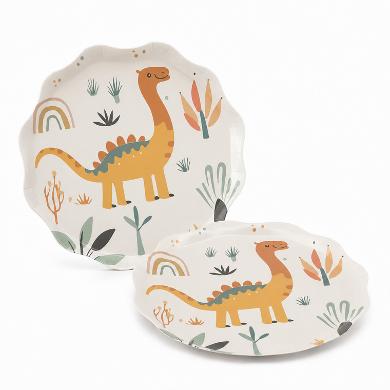 Parttyhub dinosaurs theme party dinner plates | DTP | Pack 8