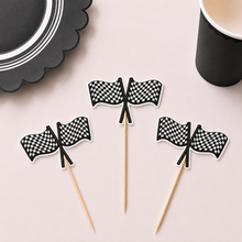 Parttyhub racing flags cupcake topper