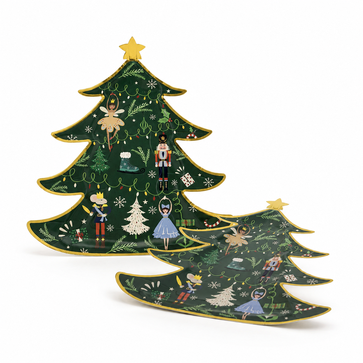 PARTTYHUB Nutcracker Fairytale Christmas Dessert Plates – Pack of 8
