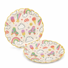 Parttyhub rainbow cloud dessert plates | RC | Pack 8