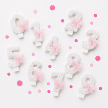 Parttyhub White Fairy Candles With Butterflies | BFL | Pack 1