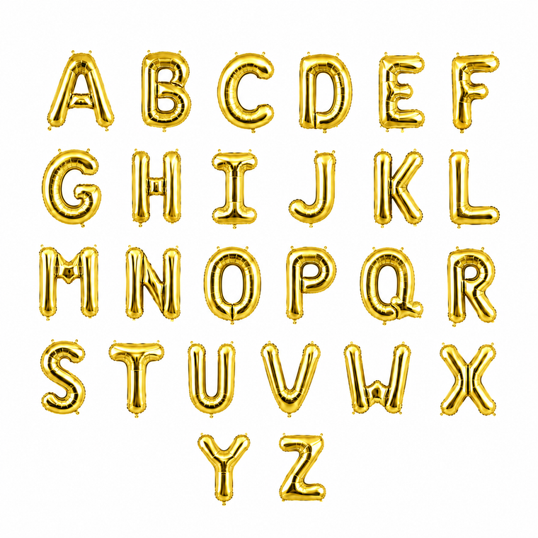 Parttyhub Foil Letters Birthday Balloons - Gold | BDAY | Pack 1