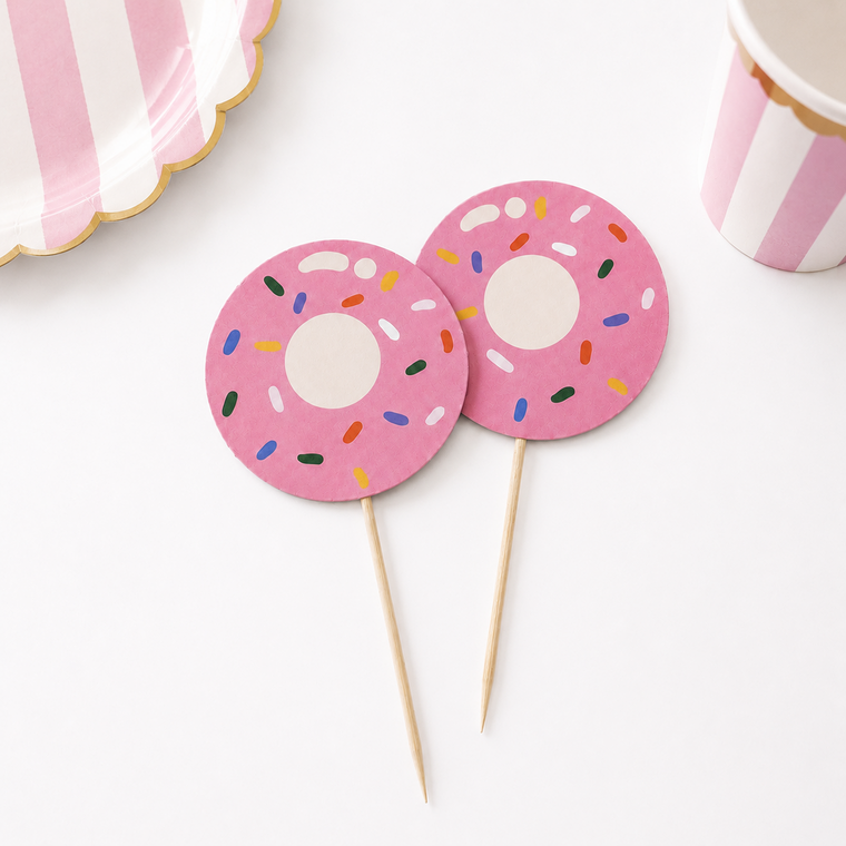 Parttyhub rainbow sprinkle donut topper