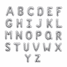 Parttyhub Foil Letters Birthday Balloons - Silver | BDAY | Pack 1