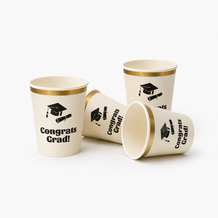Parttyhub graduation cups | GRAD | Pack 8
