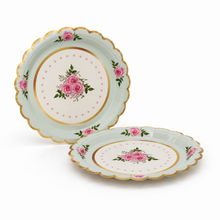 Parttyhub dots & roses pink dessert plates | DRS | Pack 8