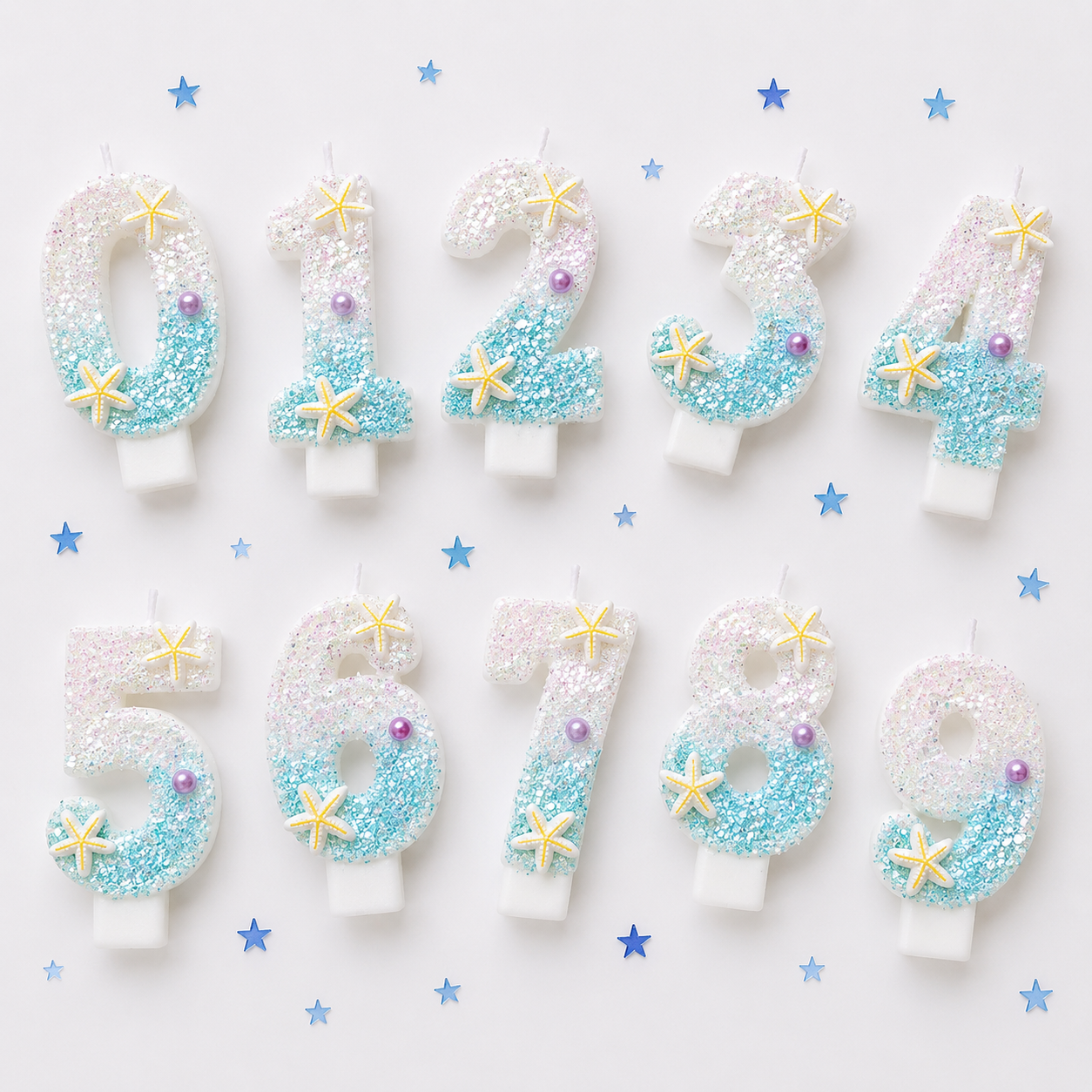 Parttyhub Starfish Studded Beach Candles | STFSH | Pack 1