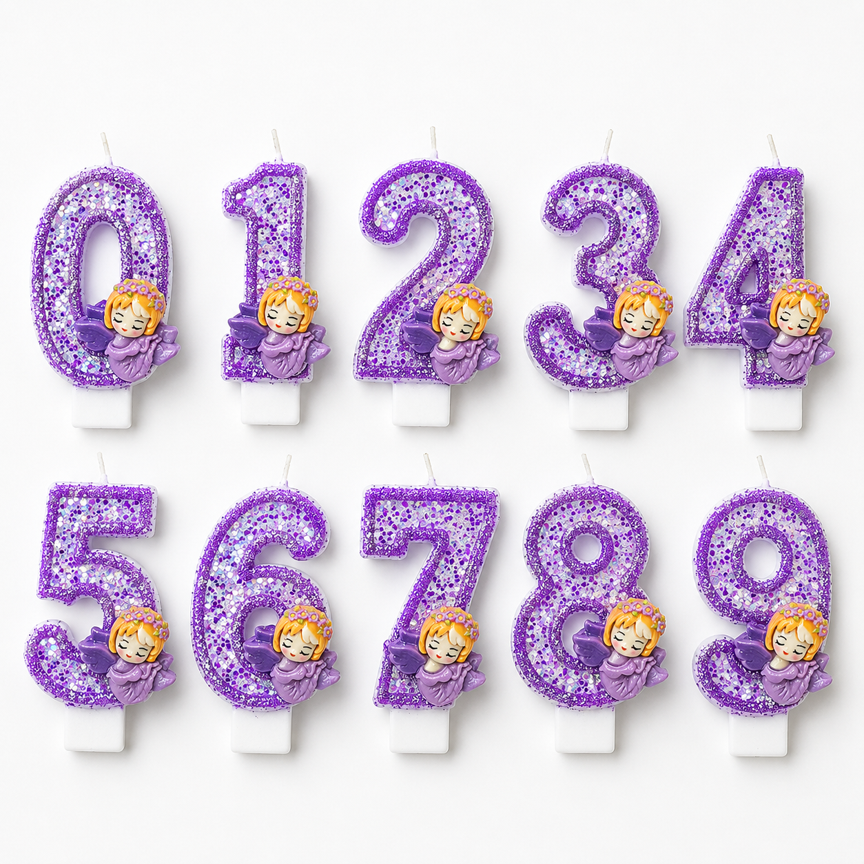 Partyhub Cute Little Angel Purple Candles | CLA | Pack 1