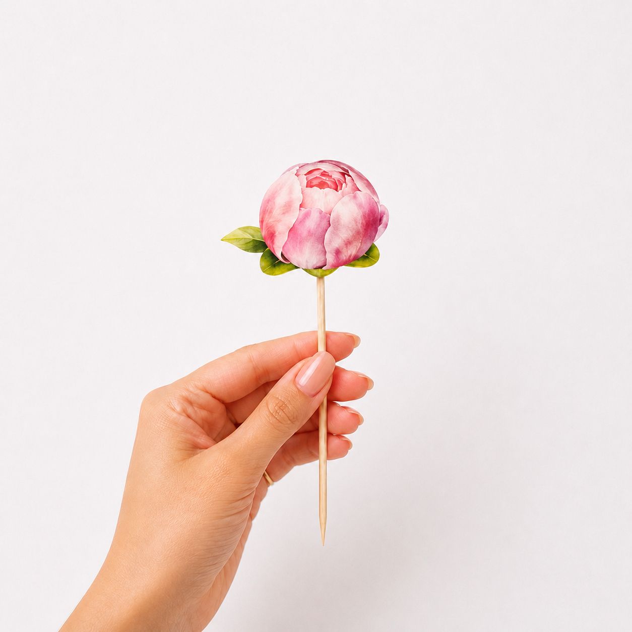 Parttyhub rose bud cupcake topper