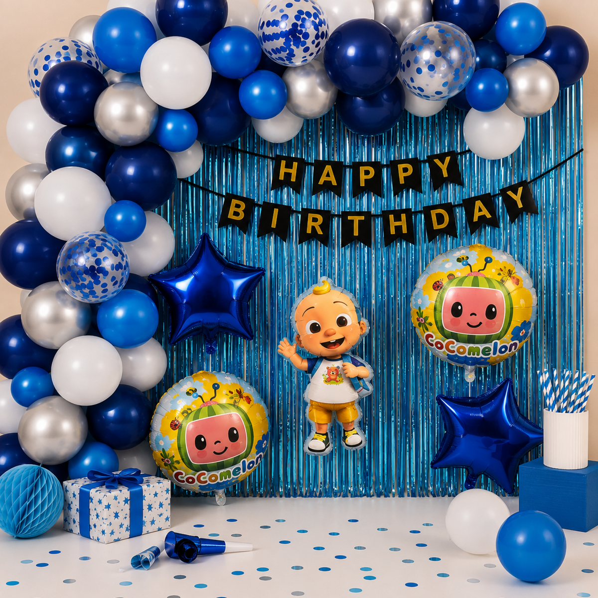 PARTTYHUB LITTLE BABY BOY BIRTHDAY DECOR KIT | LBB | PACK 1