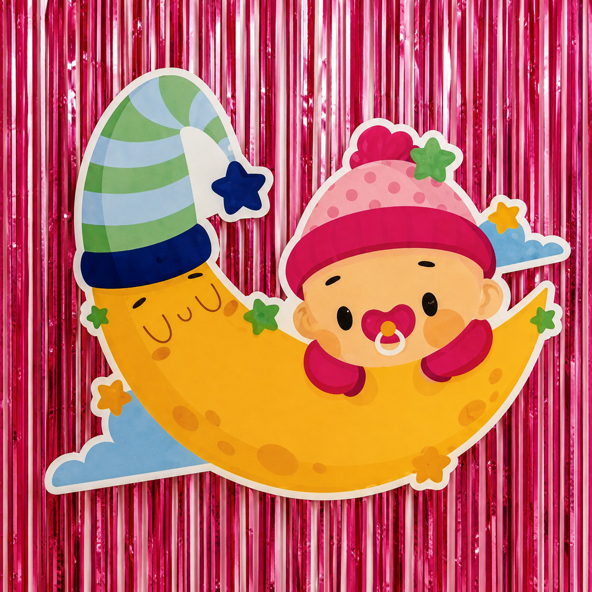 PARTTYHUB WELCOME BABY GIRL' PINK DECOR KIT | WBG | PACK 1