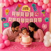PARTTYHUB GIRL'S HALF BIRTHDAY BASH DECOR KIT | GSH | PACK 1