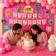 PARTTYHUB GIRL'S HALF BIRTHDAY BASH DECOR KIT | GSH | PACK 1