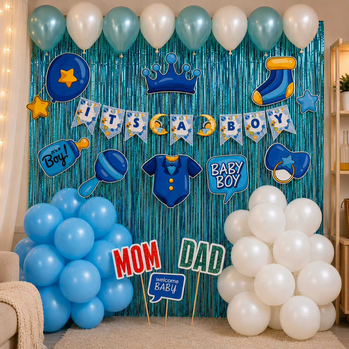 PARTTYHUB BOY'S HALF BIRTHDAY BASH DECOR KIT | BOY | PACK 1