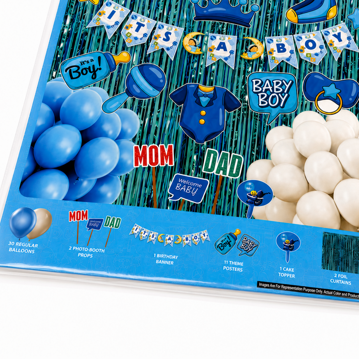 PARTTYHUB IT'S A BOY' CELEBRATION DECOR KIT | ITS | PACK 1