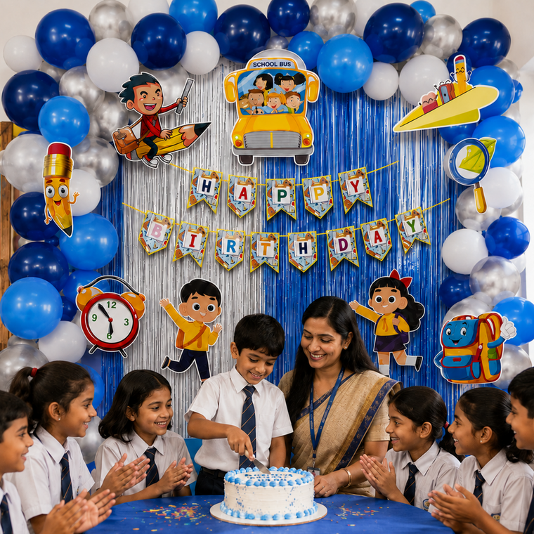 PARTTYHUB BIRTHDAY PARTY IN SCHOOL' DECOR KIT | SCH | PACK 1