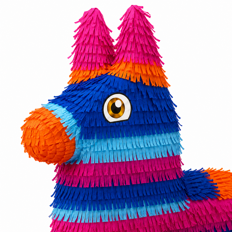 PARTTYHUB RAINBOW LLAMA PINATA WITH DARK BLUE ACCENT | RLM | PACK 1