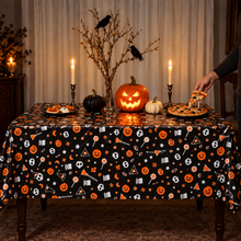 PARTTYHUB SKULLS & JACK'O LANTERNS HALLOWEEN TABLECLOTH | SJO | PACK 1