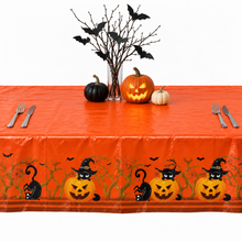 PARTTYHUB BLACK CAT AND SCARY JACK HALLOWEEN TABLECLOTH | BCJ | PACK 1
