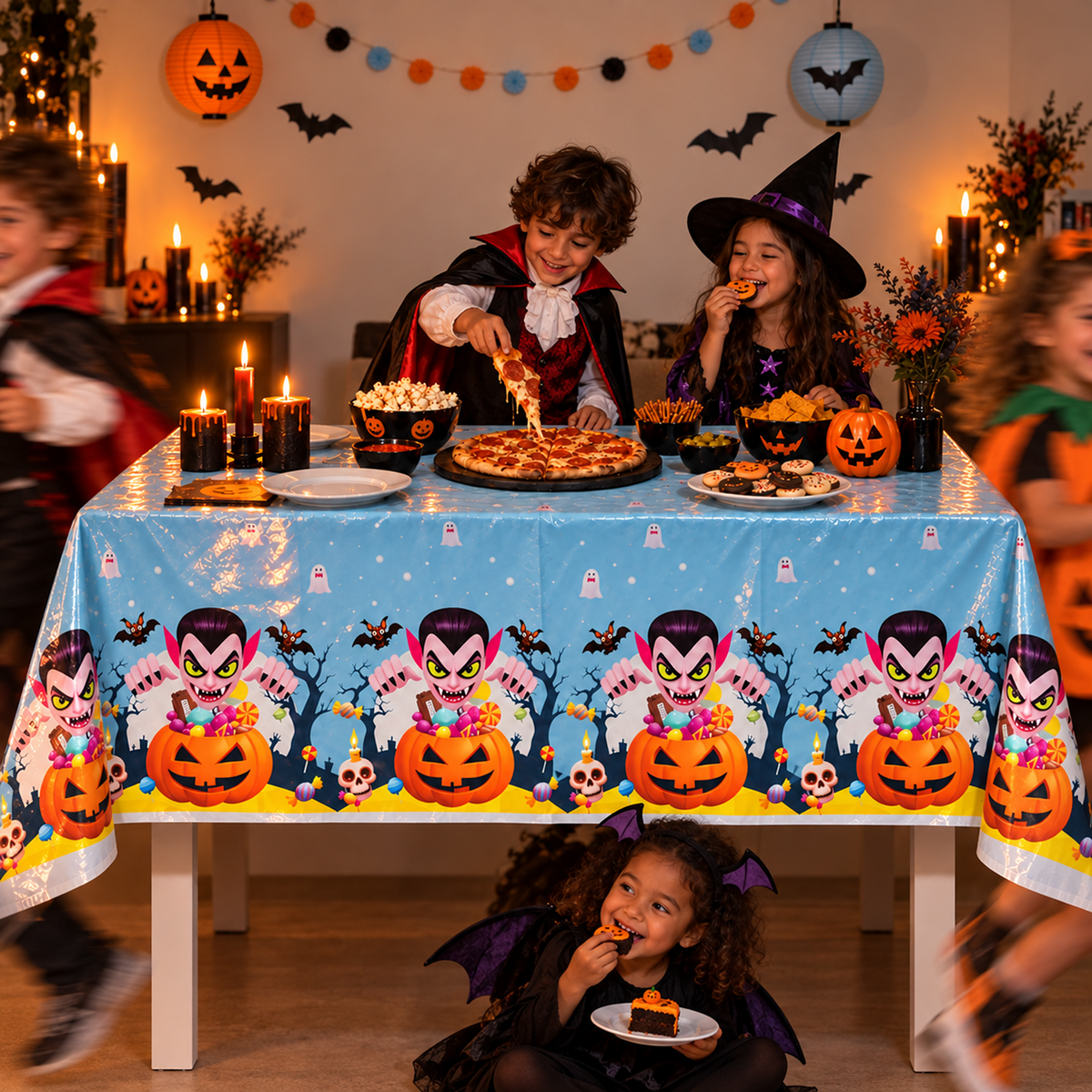 PARTTYHUB DRACULA'S MIDNIGHT HUNT TABLECLOTH | DMH | PACK 1