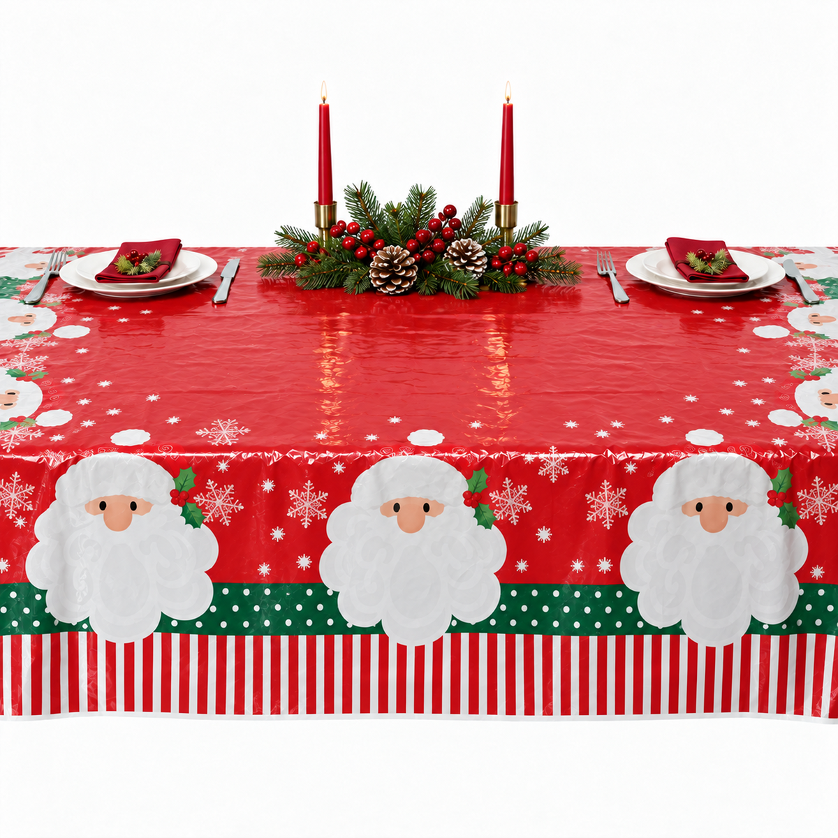 PARTTYHUB Magical Snowflake Christmas Party Tablecloth – Single