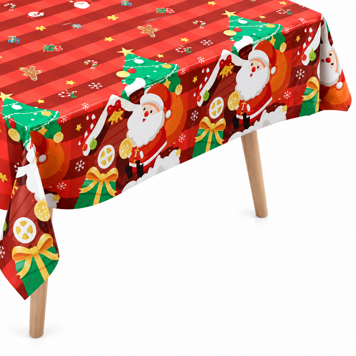 PARTTYHUB Santa's Gift Party Christmas Tablecloth – Single