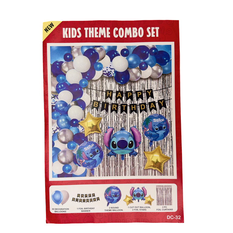 PARTTYHUB LILO & STITCH CARTOON THEMED BIRTHDAY PARTY DECOR KIT | LSC | PACK 1