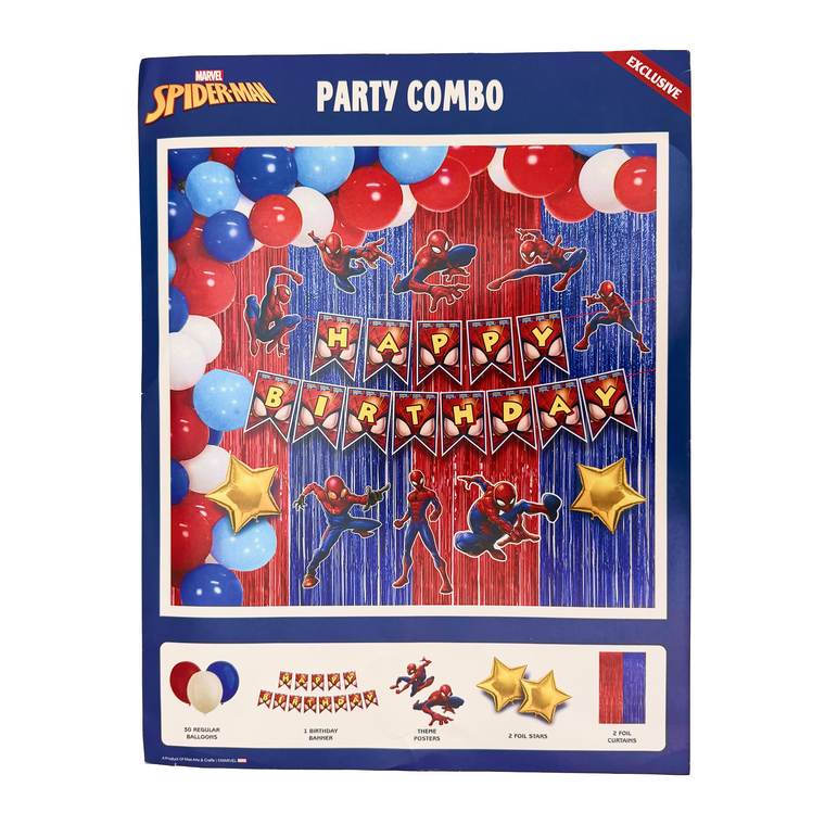 PARTTYHUB MARVEL HERO SPIDER-MAN BIRTHDAY CELEBRATION KIT | SMS | PACK 1