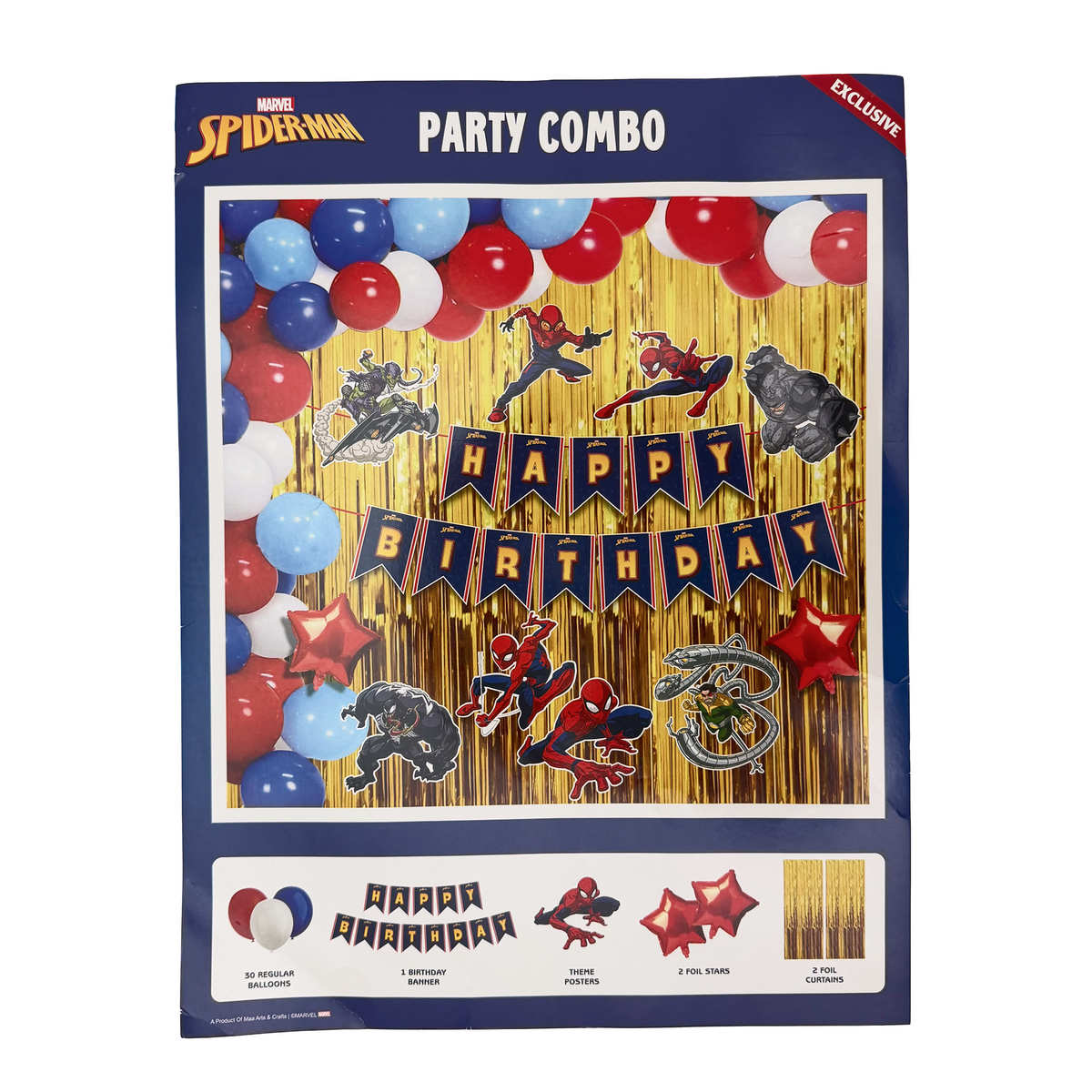 PARTTYHUB SPIDER-MAN SUPERHERO BIRTHDAY CELEBRATION KIT | SPD | PACK 1