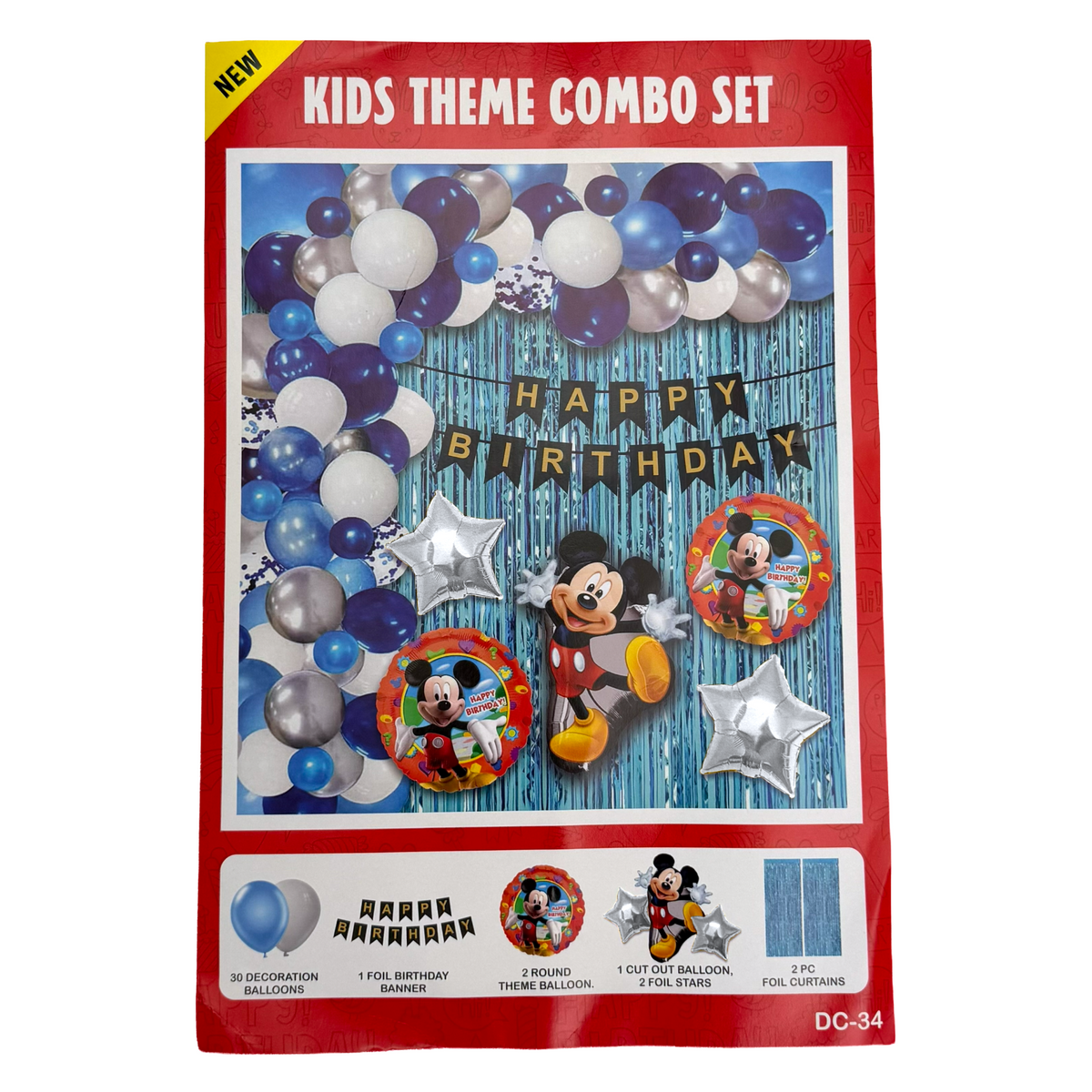 PARTTYHUB MICKEY MOUSE THEMED BIRTHDAY DECOR KIT | MIE | PACK 1