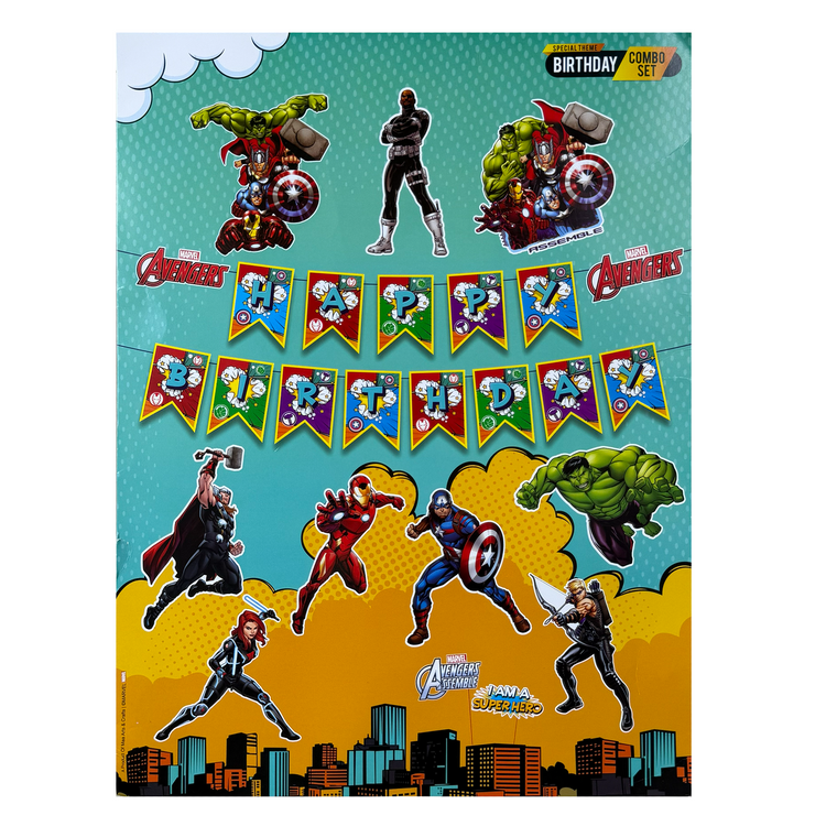 PARTTYHUB MARVEL AVENGERS BIRTHDAY CELEBRATION KIT | MAV | PACK 1