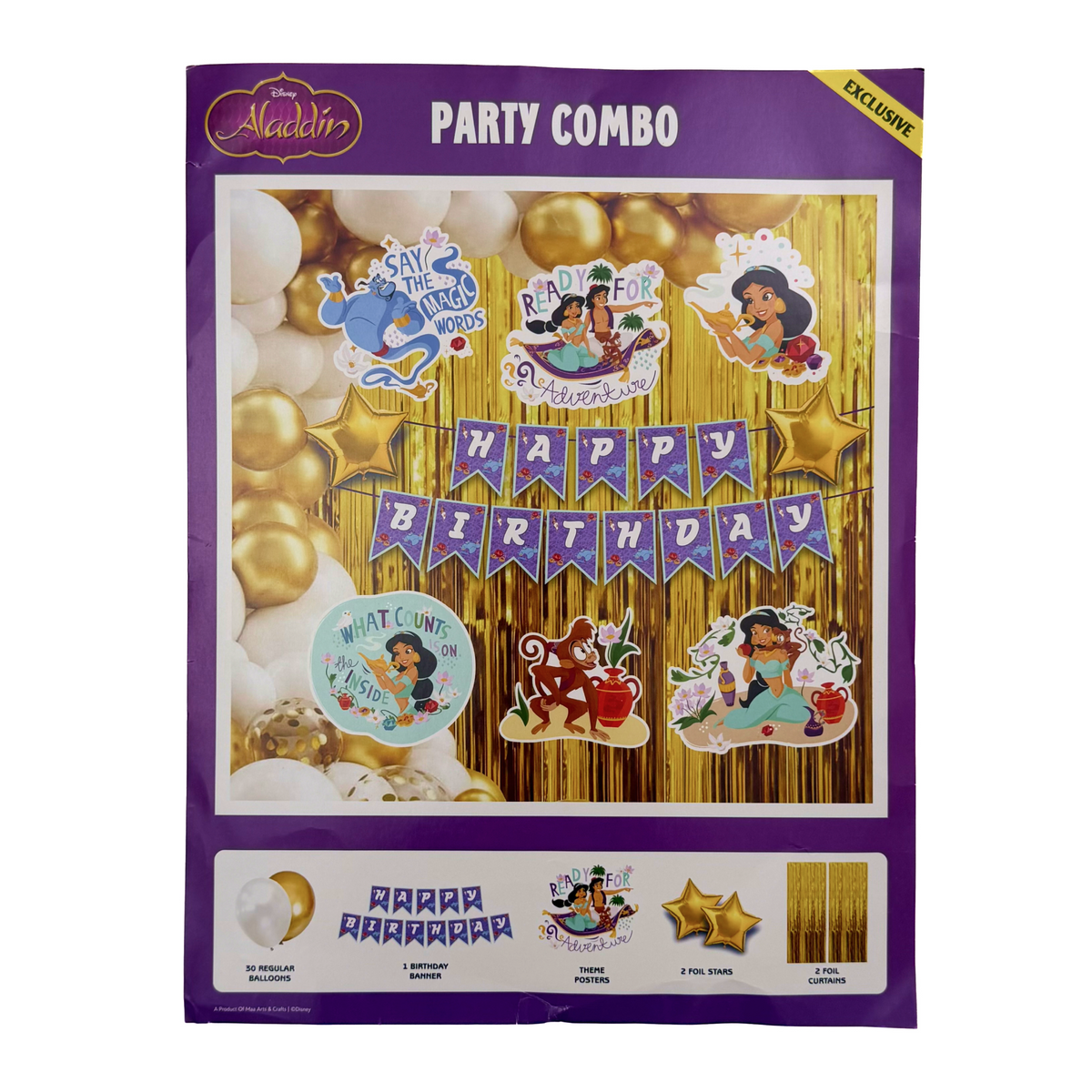PARTTYHUB ALADDIN MAGICAL THEME PARTY CELEBRATION KIT | ALA | PACK 1