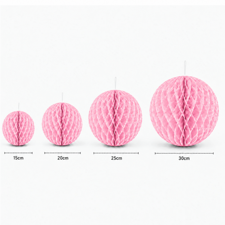 Parttyhub Honeycomb Hanging Balls - Pink | FEST | Pack 1