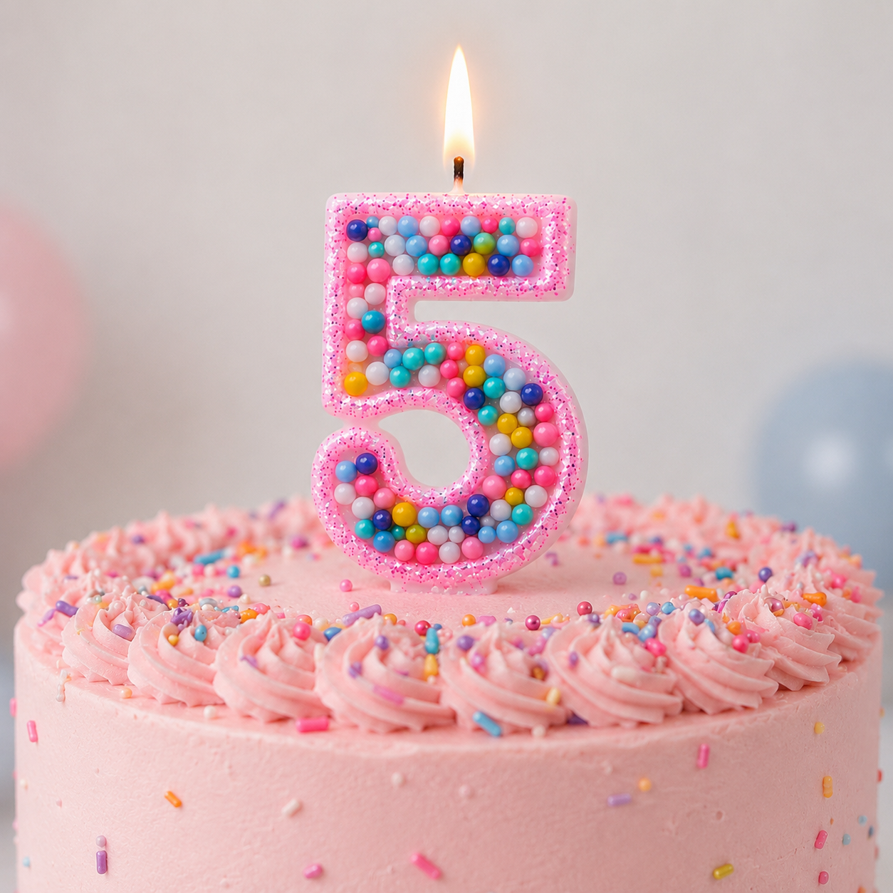 Parttyhub Candy Sprinkle Studded Candles | BDAY | Pack 1