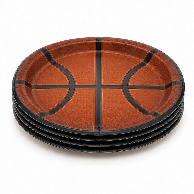 Parttyhub basketball dessert plates | BKB | Pack 8