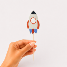 Parttyhub rocket adventure party cupcake topper