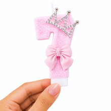 Parttyhub Pink Bow & Crown Candles | PBCR | Pack 1