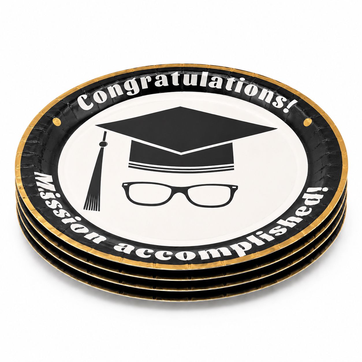 Parttyhub graduation dinner plates | GRAD | Pack 8
