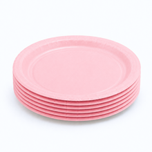 Hot Pink party plates - disposable paper plates for birthday & party decor