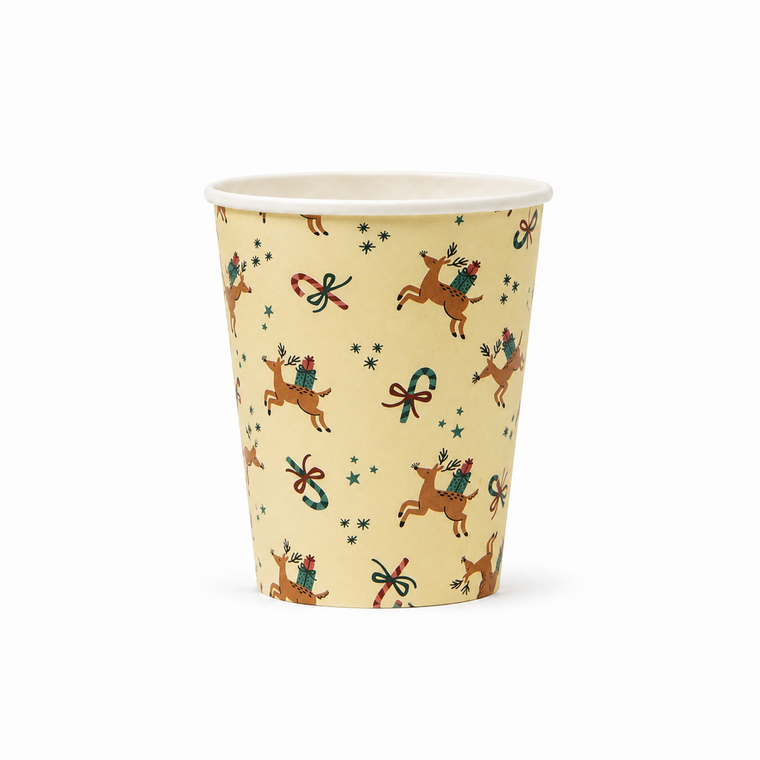 PARTTYHUB Reindeer Christmas Fairytale Cups – Pack of 8