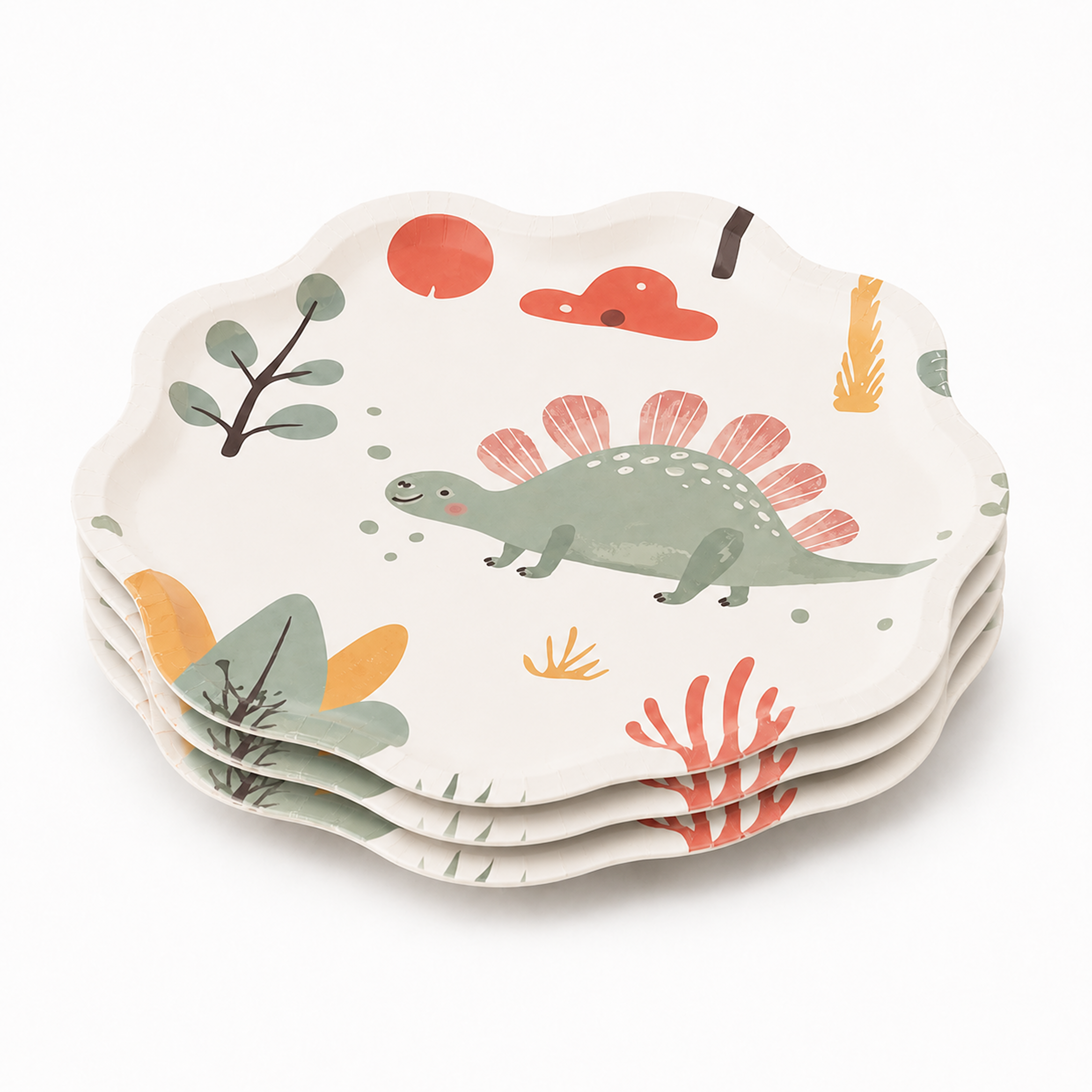 Parttyhub dinosaurs theme party dessert plates | DTP | Pack 8